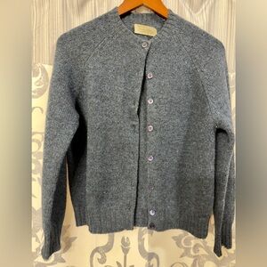 Vintage Bernhard Altmann 100% Virgin Wool Cardigan Sweater Scotland Made Sz S